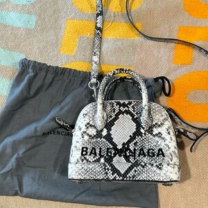 Balenciaga Ville mini python top handle bag. Very lightly worn
